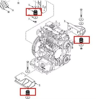 Repuestos de cocción térmica alternativos para el mercado de repuestos 93-0577 Montaje del motor - vibración para la unidad de submotor de la serie Thermo King T