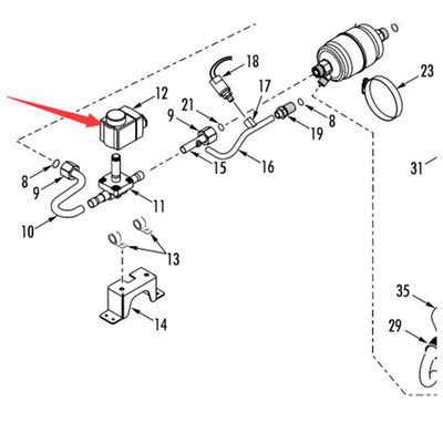 Bobina de electroválvula de calefacción original Thermo King RV200 Modelo 415047 12V 415051 24V