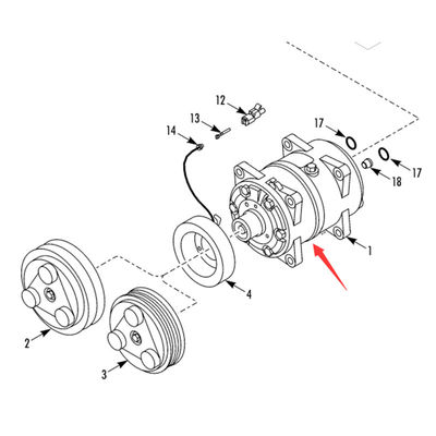 Modelo de ensamblaje del compresor original 1021118IRM para Thermo King RV200