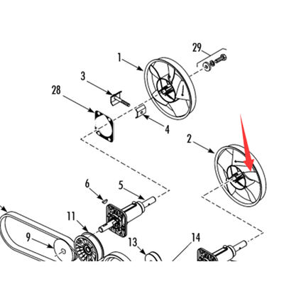 Modelo 781307/781306 Thermo King T-880Pro hoja de ventilador del evaporador original, color blanco/negro