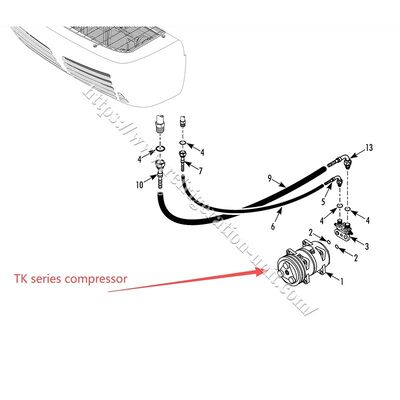 Compresor original THERMO KING TK15 TK16 TK21 TK31 sin aceite disponible para transporte aéreo para la unidad de refrigeración de transporte