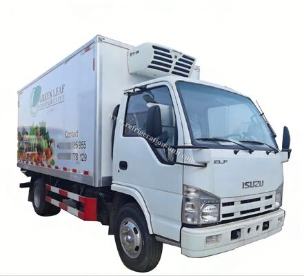 Chasis de camión de marca japonesa Isuzu 100p con 4,1 metros de longitud caja refrigerada con unidades de refrigeración THERMO KING RV380V 4X2 Mini 3tons 2 Ton Freezer Camión refrigerado