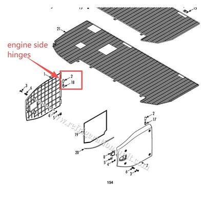 bisagras del lado del motor puerta del lado derecho un juego unidad de refrigeración THERMO KING serie T T-600 800 1000 680Pro 880Pro T-1080Pro